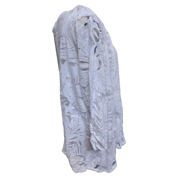 Notations 2 Piece Set Size 3X White Rayon/Poly Lace Top & Tank - Picture 5 of 10